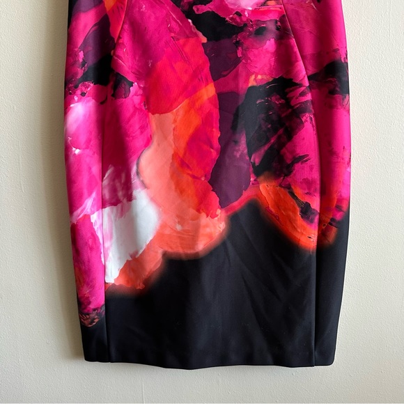 Calvin Klein floral Bodycon Dress - Sz 14 - Picture 5 of 11